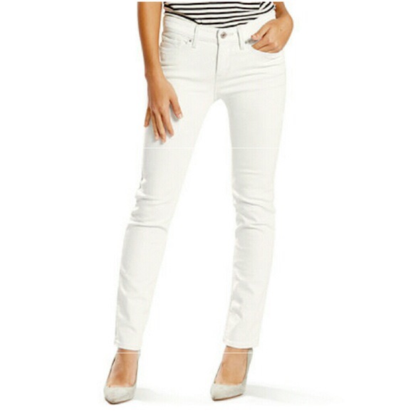 712 Slim White Jeans